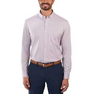 Kirkland Signature Men's XXL 18-19 Knit Button Up Dress Shirt Modern Fit M0353